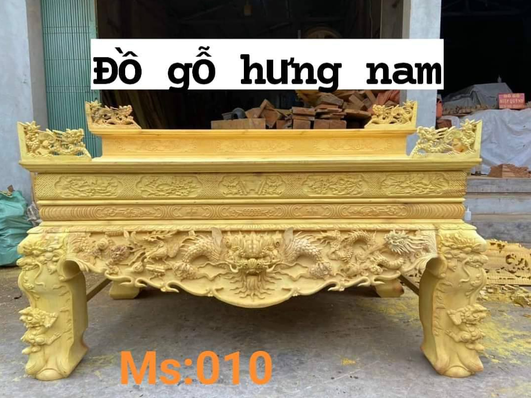 Bàn thờ Tứ Linh Nhị Cấp 2,17m